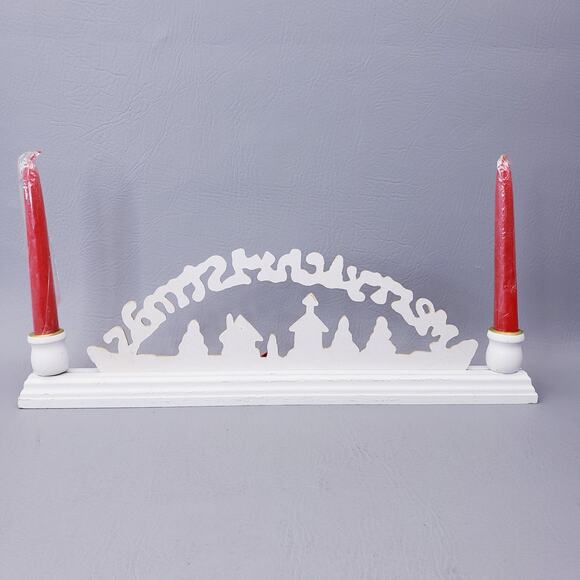 Vintage House of Lloyd Christmas Around the World Merry Christmas Taper Holder - Picture 11 of 16